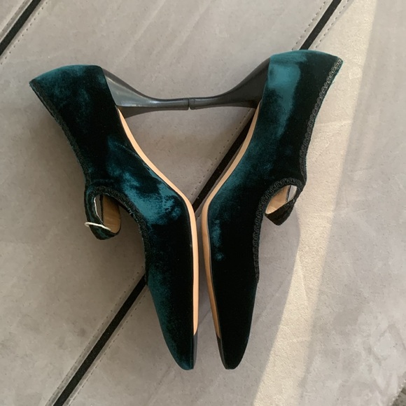 🍃 Ballin Dark Forest Velvet Heels size 40- NIB - Picture 11 of 17